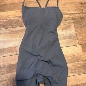 Women's Navy Blue gray blackless tummy control jumpsuit